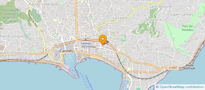 localisation de l'entreprise CALIDIS à CANNES