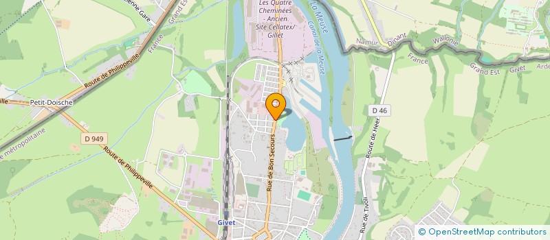 localisation de l'entreprise CALIDOR à GIVET