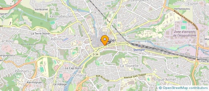 localisation de l'entreprise CALIE à QUIMPER