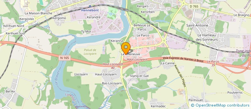localisation de l'entreprise CALIECO à HENNEBONT