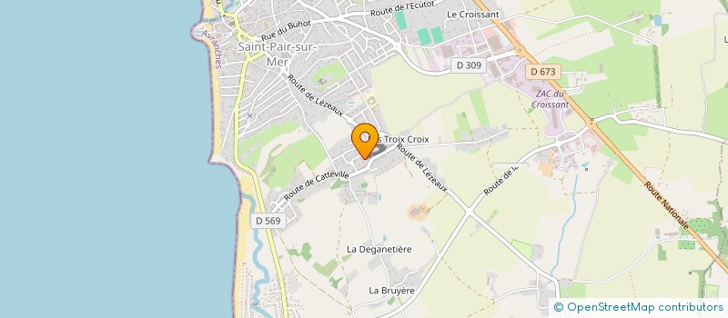 localisation de l'entreprise CALIERI  SAINT-PAIR-SUR-MER