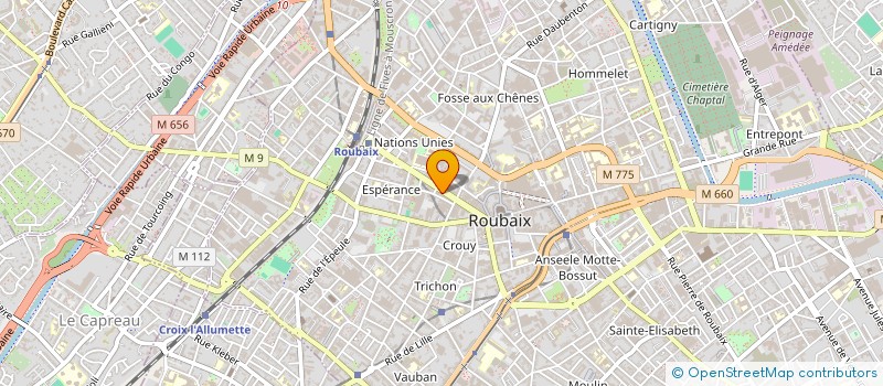 localisation de l'entreprise CALIFANO BAREGE BERTIN à ROUBAIX