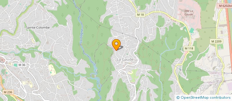 localisation de l'entreprise CALIFORNIA PROMENADE  LA GAUDE