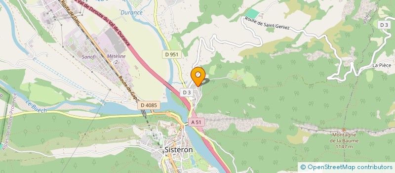 localisation de l'entreprise CALINE  SISTERON