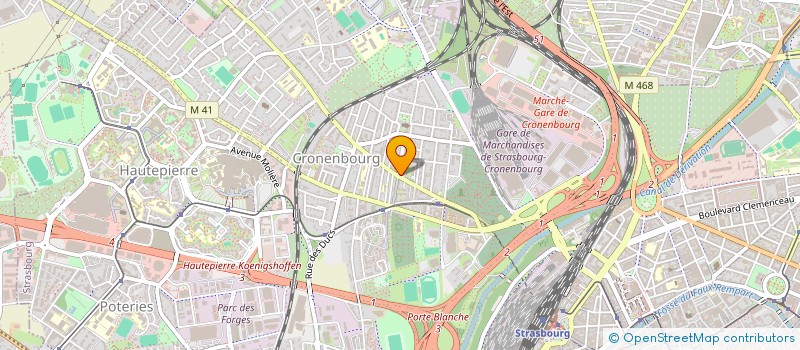 localisation de l'entreprise CALINE ET POUPON à STRASBOURG