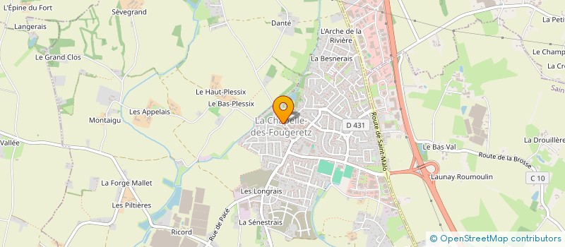 localisation de l'entreprise CALINOU à LA CHAPELLE-DES-FOUGERETZ
