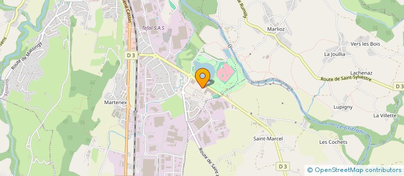 localisation de l'entreprise CALIRON à RUMILLY