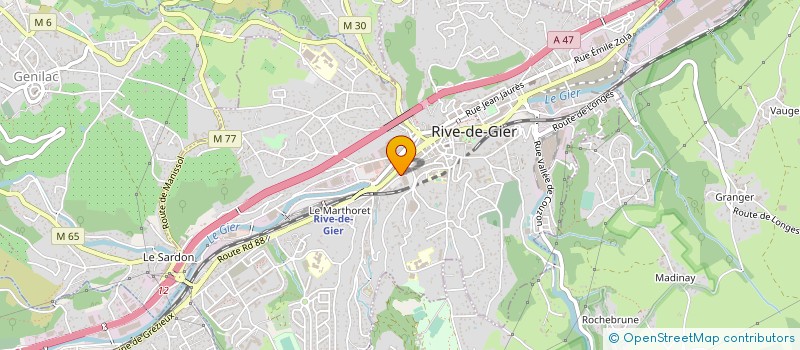 localisation de l'entreprise CALISO à RIVE-DE-GIER
