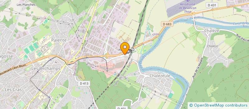 localisation de l'entreprise CALISPORT à CHALEZEULE