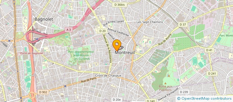localisation de l'entreprise CALISTA GROUPE  MONTREUIL