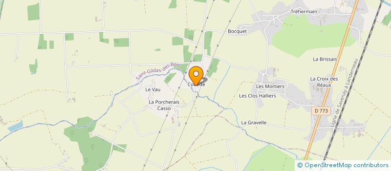 localisation de l'entreprise CALITEAS à SAINT-GILDAS-DES-BOIS