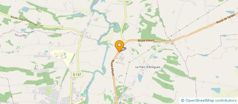 localisation de l'entreprise CALIV à MIRANDE