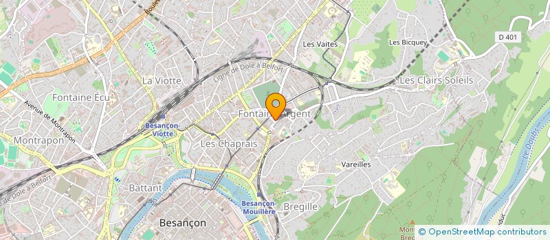 localisation de l'entreprise CALK  BESANCON