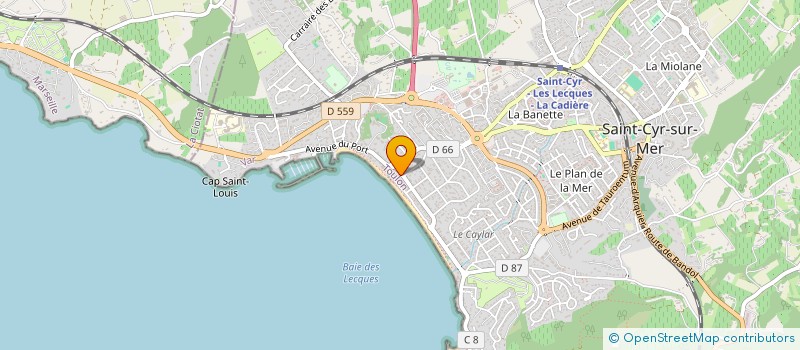 localisation de l'entreprise CALLAINA à SAINT-CYR-SUR-MER