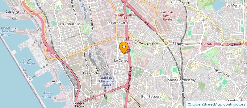 localisation de l'entreprise CALLE DEL SOL  MARSEILLE 14EME