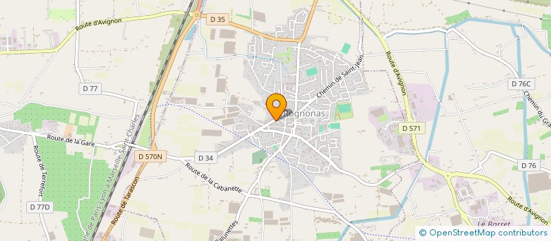 localisation de l'entreprise CALLET GERLAND SCREG à ROGNONAS