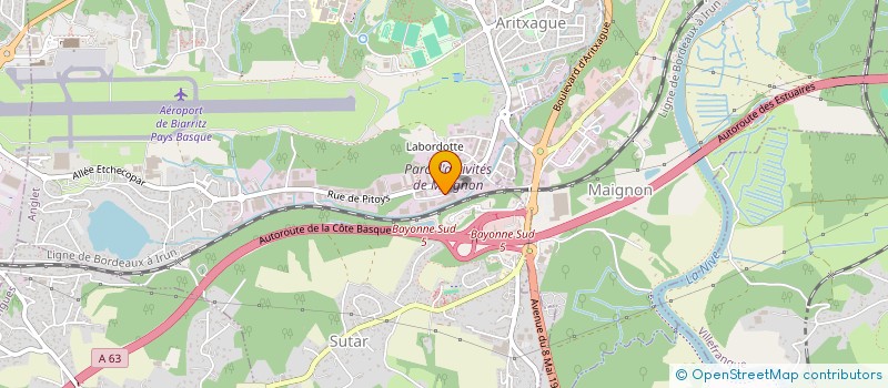localisation de l'entreprise CALLI ATLANTIQUE à ANGLET