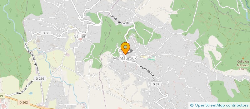 localisation de l'entreprise CALLIAN HABITAT  MONTAUROUX