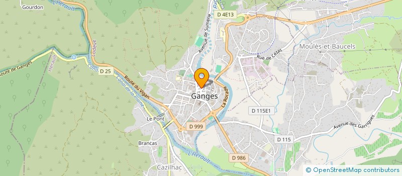 localisation de l'entreprise CALLIOPE  GANGES