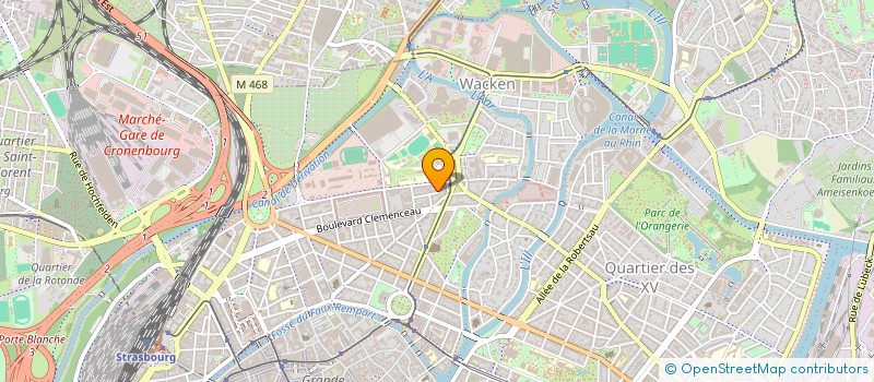 localisation de l'entreprise CALLIOPE à STRASBOURG