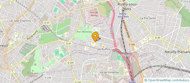 localisation de l'entreprise CALLORREA à MONTREUIL