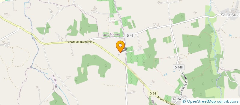 localisation de l'entreprise CALLUAUD PHOTOVOLTAIQUE à CHALLIGNAC