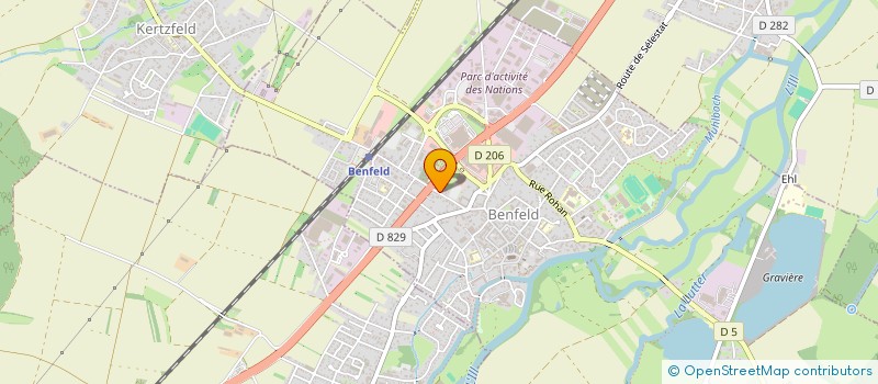 localisation de l'entreprise CALM  BENFELD