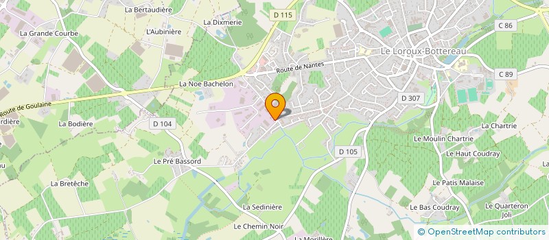 localisation de l'entreprise CALMA  LE LOROUX-BOTTEREAU