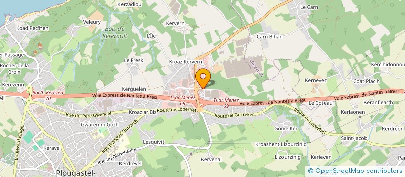localisation de l'entreprise CALMAP  PLOUGASTEL-DAOULAS