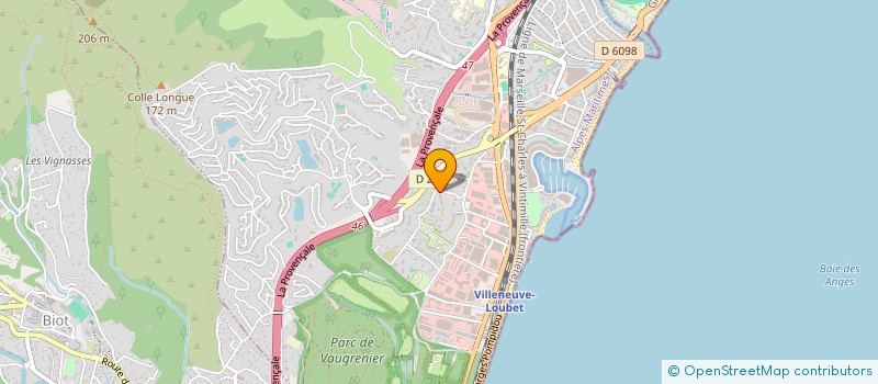 localisation de l'entreprise CALMAZUR  VILLENEUVE-LOUBET