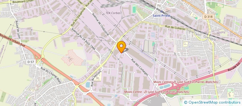 localisation de l'entreprise CALMELET ELECTRICITE à CORBAS