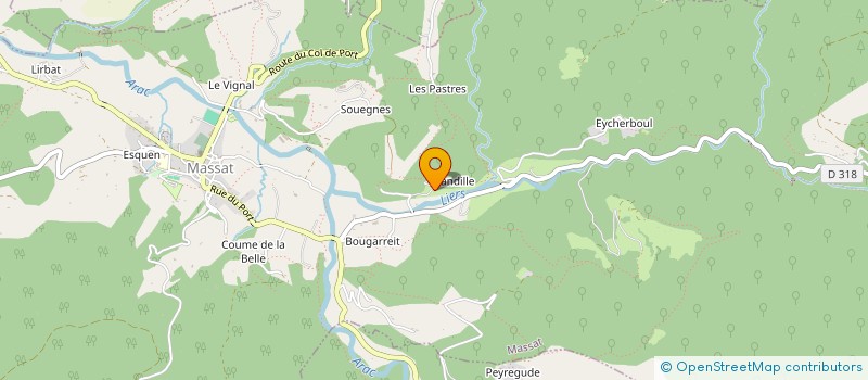 localisation de l'entreprise CALMET à MASSAT