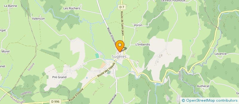 localisation de l'entreprise CALOMAHE  SUGERES