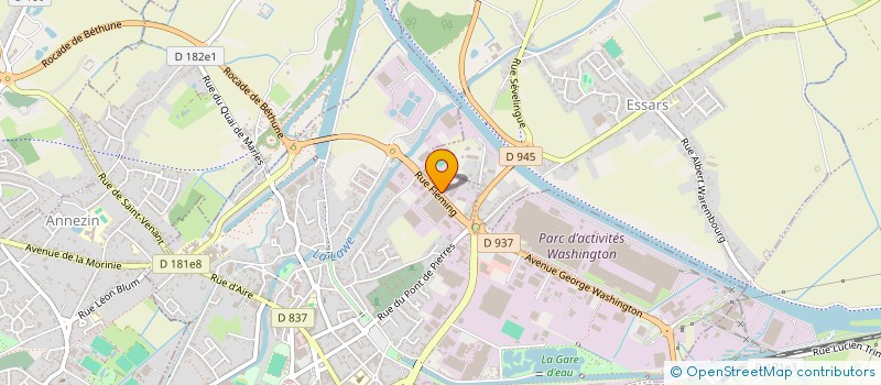 localisation de l'entreprise CALONNE FRET à BETHUNE