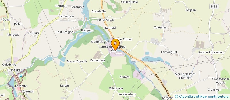 localisation de l'entreprise CALOPOR  BOURG-BLANC