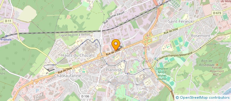 localisation de l'entreprise CALORECO à BESANCON