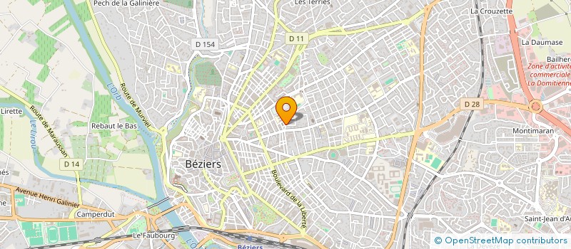 localisation de l'entreprise CALORIE FLUOR  BEZIERS
