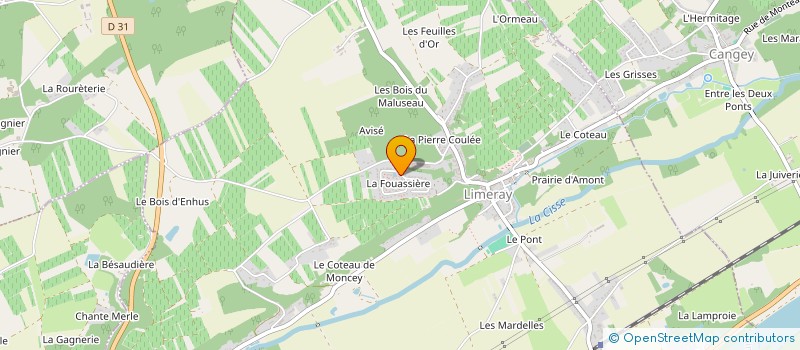 localisation de l'entreprise CALORIFUGE 37 à LIMERAY