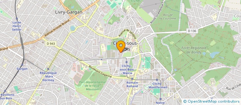 localisation de l'entreprise CALORIFUGE 93 à CLICHY-SOUS-BOIS