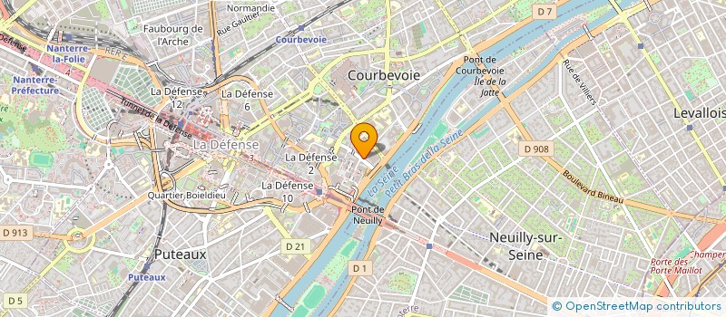localisation de l'entreprise CALORIFUGEAGE PARIS-25 à COURBEVOIE