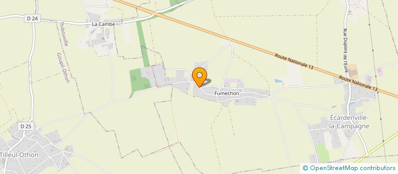 localisation de l'entreprise CALOU  ECARDENVILLE-LA-CAMPAGNE