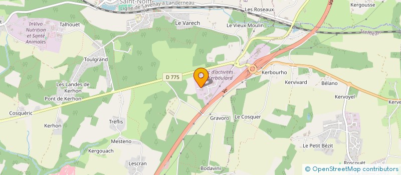 localisation de l'entreprise CALOU TP  SAINT-NOLFF