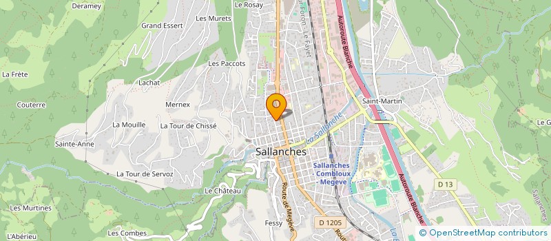 localisation de l'entreprise CALPIN ARCHITECTURE à SALLANCHES