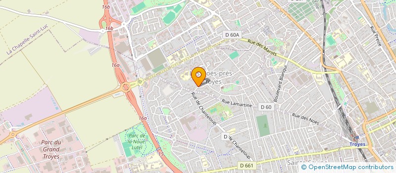 localisation de l'entreprise CALU  LES NOES-PRES-TROYES