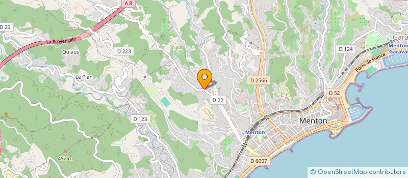 localisation de l'entreprise CALUCCI à MENTON