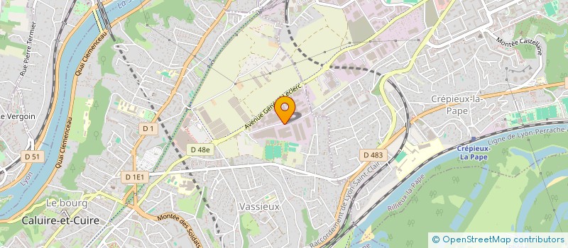 localisation de l'entreprise CALUIRE MERCERIE DISTRIBUTION à CALUIRE-ET-CUIRE