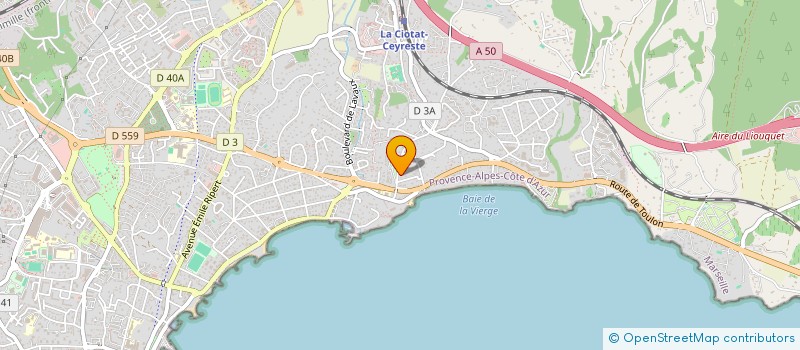 localisation de l'entreprise CALUTO  LA CIOTAT
