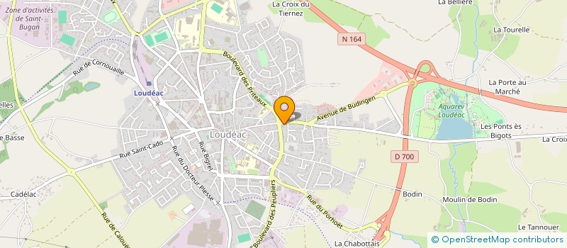 localisation de l'entreprise CALUVA à LOUDEAC