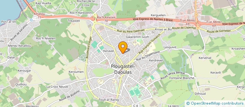 localisation de l'entreprise CALVACAD  PLOUGASTEL-DAOULAS