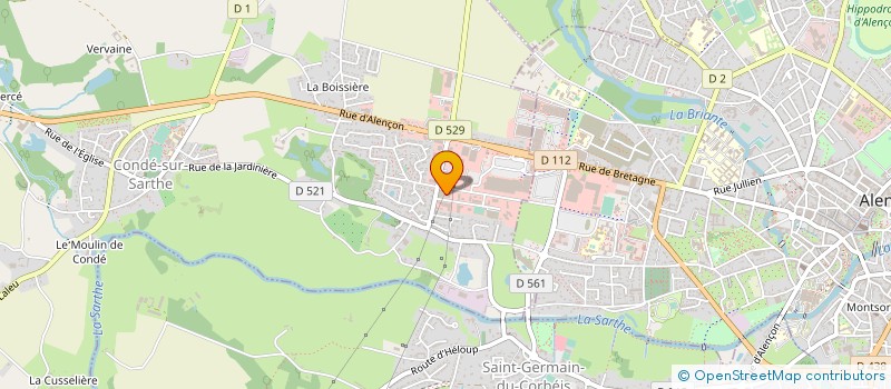 localisation de l'entreprise CALVET MOTOCULTURE à CONDE-SUR-SARTHE